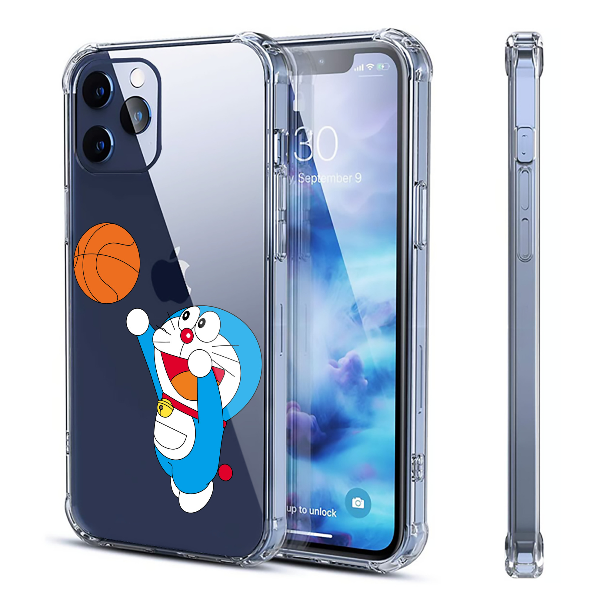 （画像用） ドラえもん Doraemon 【iPhone 12シリーズ対応】透明スマホケース（クリアソフトケース）